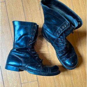 Vintage Patent Leather Military Jump Boots